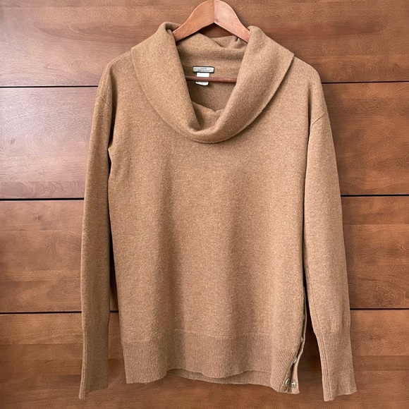 J. Crew Sweaters - J. Crew Camel 100% Cashmere Cowl Neck Sweater Tan Small